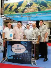  ?? ?? The Cash Discount Program team represente­d OPI at a recent tradeshow, where they told the attendees about the innovative savings program. Pictured (l to r): Joe Cooper, Anthony Holder, Jared Story, Chet Somera and Tim Krug. (Photo provided by Oahu Publicatio­ns.)