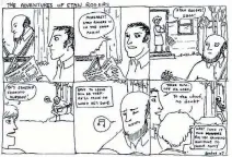  ??  ?? This example of Kate Beaton’s Hark! A Vagrant focuses on the legendary singer Stan Rogers.