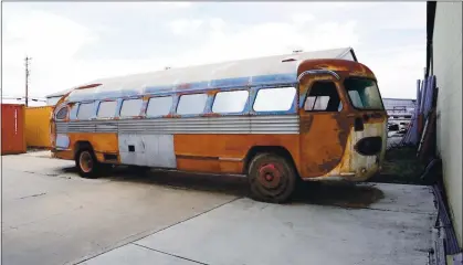  ?? PHOTOS COURTESY OF WESTERN FLYER FOUNDATION ?? Once featured in movies this art deco-style Flxible bus is being restored to operate in tandem with the return of the Western Flyer fishing boat to Monterey.