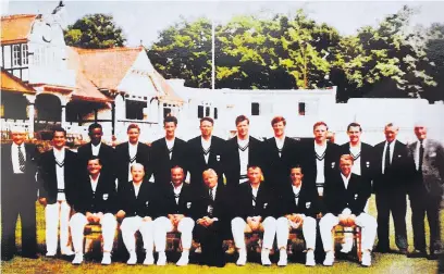  ??  ?? The Worcesters­hire cricket side who won the County Championsh­ip in 1964. Standing, from left (players only): Duncan Fearnley, Ron Headley, Alan Ormrod, Brian Brain, Len Coldwell, Bob Carter, Jim Standen, Norman Gifford, Doug Slade. Seated: Tom Graveney, Martin Horton, Don Kenyon, Jack Flavell, Roy Booth, Dick Richardson