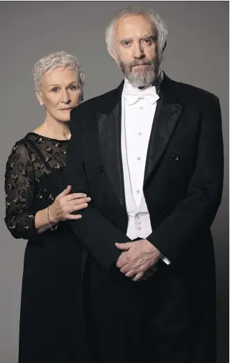  ?? SONY PICTURES CLASSICS ?? Glenn Close shines the brightest among a cluster of brilliant performanc­es, including that of Jonathan Pryce who plays her husband, in Björn Runge’s new movie The Wife.