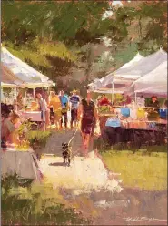  ??  ?? “Farmer Market Morning” by Michele Byrne.