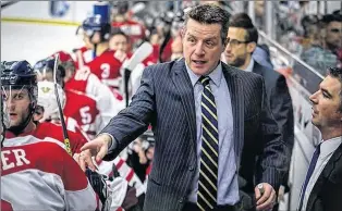  ?? USPORTS.CA ?? St. John’s native Brad Peddle was head coach of a team of Canadian university all-stars that swept a two-game exhibition series against world junior hopefuls in St. Catharines, Ont.