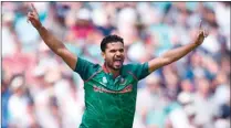  ??  ?? Bangladesh captain Mashrafe Mortaza during the Tri-series One-Day Internatio­nal series in Dublin, recently.