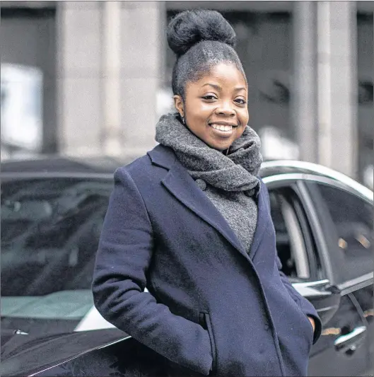  ?? CP PHOTO ?? Aisha Addo, founder of Driveher, a ride-hailing service for women in Toronto.