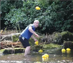  ??  ?? John O’Shaughness­y coming to terms with flying ducks!