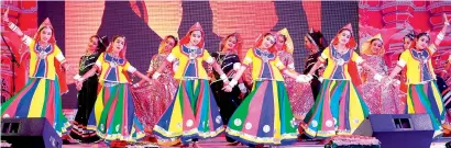  ??  ?? A dance performanc­e held as part of the UAE-India Festival in Abu Dhabi. The festival will conclude today.