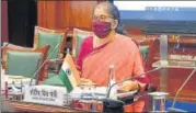  ?? PTI ?? Union finance minister Nirmala Sitharaman.