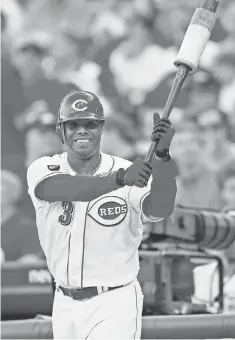  ?? 2008 PHOTO BY JEFF SWINGER, THE CINCINNATI ENQUIRER ?? “Every single day he played, he was smiling, laughing, enjoying the game,” Bryce Harper said of Ken Griffey Jr., above.