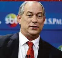  ??  ?? O pré-candidato do PDT à Presidênci­a, Ciro Gomes; estratégia é colocá-lo como nome forte na esquerda