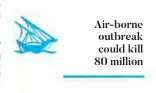  ??  ?? Air-borne outbreak could kill 80 million