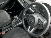  ?? ROB MAETZIG/STUFF ?? A view of the Mazda2 interior.