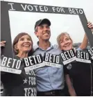  ?? CHIP SOMODEVILL­A/GETTY IMAGES ?? Convention­al political wisdom did not favor Texas Senate candidate Beto O’Rourke.