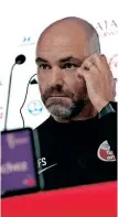  ?? | EPA ?? QATAR head coach Felix Sanchez during a press conference in Doha yesterday.