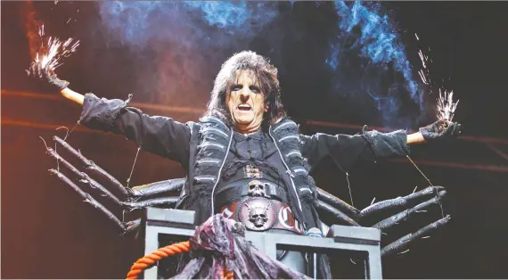  ?? JOHN MAHONEY ?? Alice Cooper’s 1991 song Feed My Frankenste­in is among the deliciousl­y chilling tunes sure to rock any Halloween bash. And the singer clearly loves all things dark and creepy.
