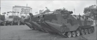  ?? ASSOCIATED PRESS FILE PHOTO ?? Tampa’s Raymond James Stadium was home to National Guard amphibious vehicles during Irma’s devastatin­g run through Florida.