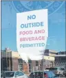  ?? CAPE BRETON POST STAFF ?? Centre 200 patrons may want to drink their Tim Hortons doubledoub­les ahead of time as management now says it will no longer allow outside food and beverages to be brought into the rink.