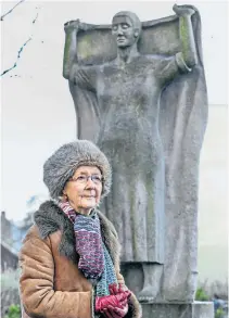  ?? ?? Patricia Burke Brogan at the Memorial to the Magdalene Women in Galway