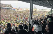  ?? Picture: SUPPLIED ?? GATHERING: A picture shared on social media shows the Buffalo City stadium packed to capacity for the ANC birthday celebratio­ns