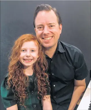  ?? ABBY MURPHY PHOTOS ?? Jazz pianist, church music director, and educator Dan Murphy collaborat­ed with his 8-year-old daughter Everleigh on her first video, “Livin’ in a VirtualWor­ld.”