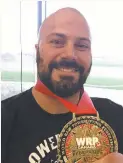  ??  ?? Adam Boucher est le champion canadien chez les moins de 275 livres de la World Raw Powerlifti­ng Federation. - Archives