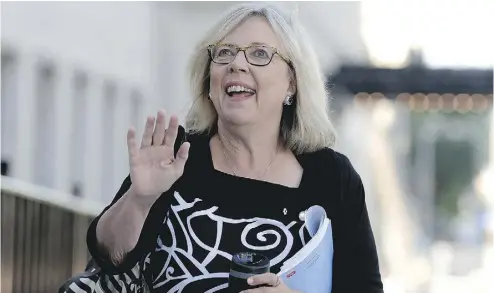  ?? JUSTIN TANG / THE CANADIAN PRESS ?? Green Party Leader Elizabeth May