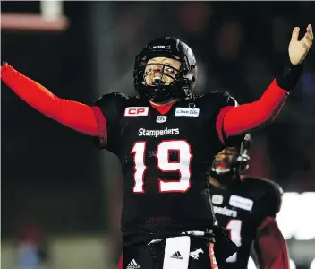  ?? TODD KOROL/THE CANADIAN PRESS/FILES ?? Bo Levi Mitchell of the Stampeders was the CFL’s MVP last season.