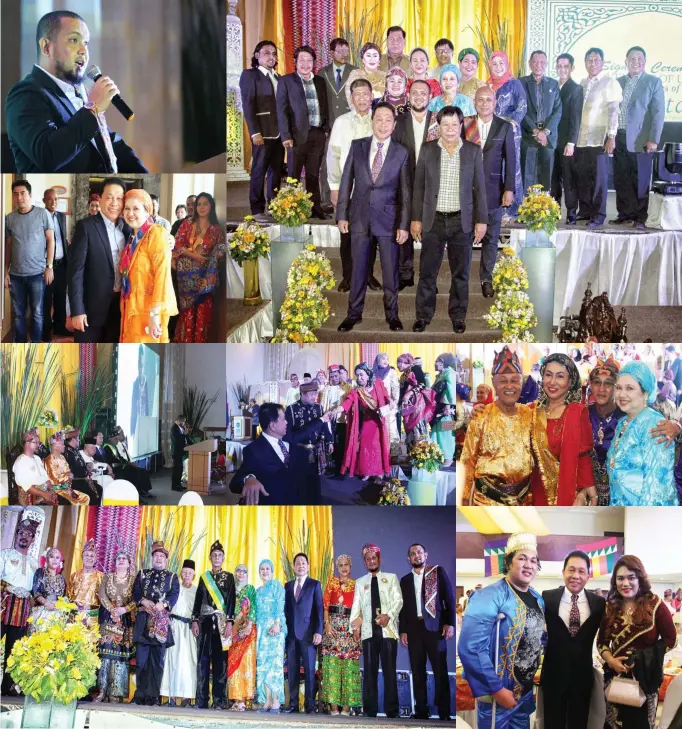  ?? (Mindanao Examiner Photo) ?? The Sultans and their families and followers and guests during the signing of the unity covenant in Zamboanga City.