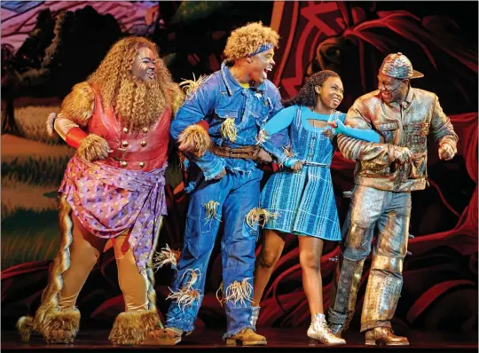  ?? PHOTOS COURTESY OF JEREMY DANIEL ?? From left, Kyle Ramar Freeman, Avery Wilson, Nichelle Lewis and Phillip Johnson appear in “The Wiz,” which has been reworked without dated language and situations from its origins.