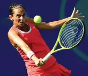  ?? LAPRESSE ?? Roberta Vinci, 32 anni, ieri nei quarti con la Pliskova