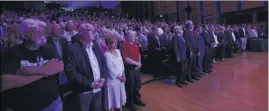  ?? (Photos Patrick Blanchard) ?? Le sénateur-maire de Toulon a fait observer une minute de silence en hommage aux victimes de l’attentat de Manchester.