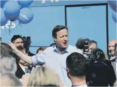  ??  ?? Mr Cameron also visited Design and Display, Lowfield, Elland