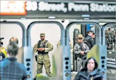  ?? ?? WRONG WAY: Former Gov. Andrew Cuomo said Sunday subways need “more police,” not the National Guard.