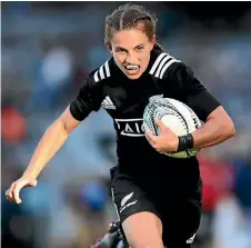  ?? PHOTO: GETTY IMAGES ?? Selica Winiata of the Black Ferns runs in for a try during last year’s home series against Australia.