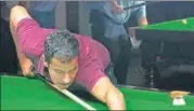  ??  ?? Divesh Gangwani beat Sanjiv Bijlani 42 in the snooker final.