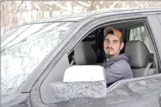  ?? TIMES photograph by Annette Beard ?? Jon Wellesley provided rides during the recent snowstorms to people in Pea Ridge, Bentonvill­e, and other cities in the two county area including Fayettevil­le.