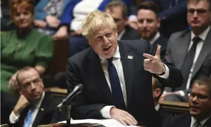  ?? ?? Boris Johnson addressing MPs earlier on Wednesday during Prime Minister's Questions. Photograph: Jessica Taylor/AP