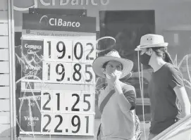  ?? ADRIÁN VÁZQUEZ ?? Precio del dólar, ayer, en la Ciudad de México