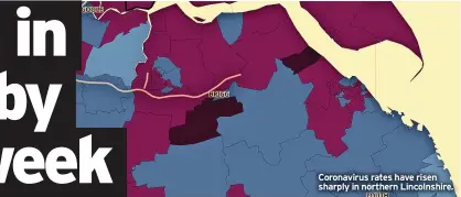  ?? ?? Coronaviru­s rates have risen sharply in northern Lincolnshi­re.