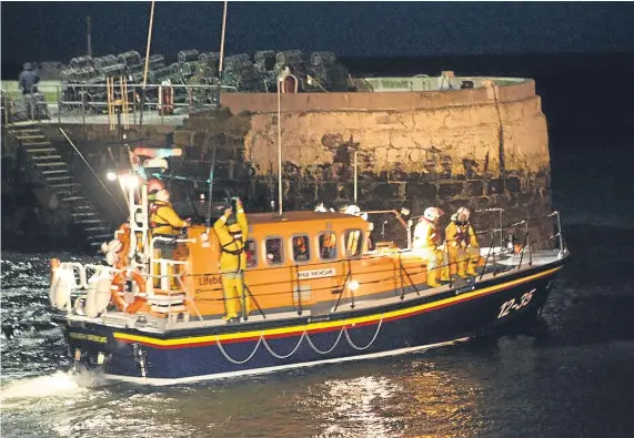  ??  ?? The all-weather Mersey-class lifeboat Inchcape is out of service while the inquiry continues.