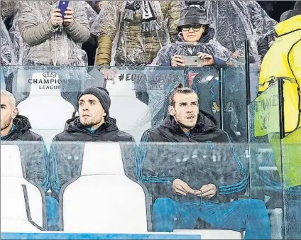  ?? FOTO: JA SIRVENT ?? Bale, un habitual del banquillo Suplente en los tres últimos partidos de Champions, en Turín ni tan siquiera saltó al campo