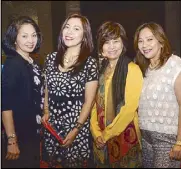  ??  ?? Jojo Punsal, Faith Abano, Philippine Marketing Associatio­n past president Yayu Javier and Cristy Oreta