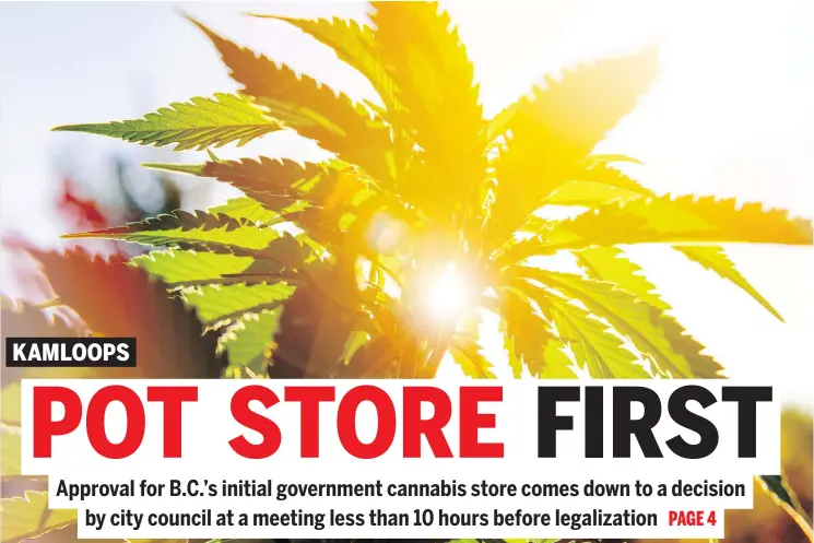  ??  ?? In July, the government announced that Kamloops would be home to the first provincial­ly owned B.C. Cannabis Store, a 3,000-square-foot space in a shopping centre.