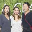  ??  ?? Chikky Reyes, Nicole Sala and Jenilee Slagle