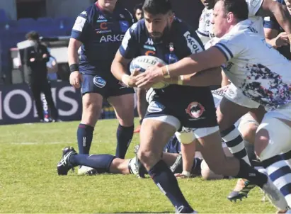  ?? Photo Justine Hamon ?? Romain Buros est l’un des hommes en forme de l’UBB actuelleme­nt. Contre Bristol, il fut étincelant.