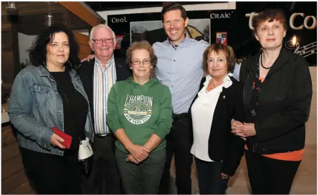  ??  ?? RIGHT: Joining Sean Bowman for the launch of his new CD at the Cottage Bar, Dromina were C103 Presenter Sean Donellan, Martha Keller, Rathcoole, and Noreen Sheahan, Theresa O’Keeffe and Kathleen Angland, Newmarket.