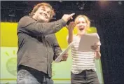  ??  ?? JACK BLACK and Leslie Mann bring young students’ stories to life during last year’s production.