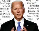  ?? ?? Sending a message.. Joe Biden