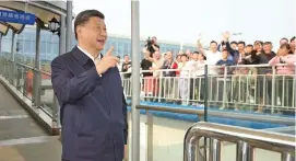  ?? Photo: ?? Chinese President Xi Jinping, also general secretary of the Communist Party of China Central Committee and chairman of the Central Military Commission, visits a port in Zhanjiang City, south China’s Guangdong Province, April 10, 2023.