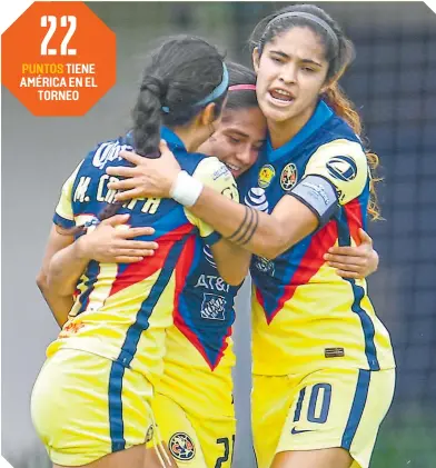  ?? / FOTOS: MEXSPORT ?? Dalia Molina es felicitada acaloradam­ente por sus compañeras luego de hacer un doblete.